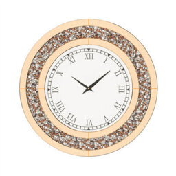 Artloge Xl Large Crushed Mirrored Clock Crystals Inlay Wall Clock Battery Operate Quartz,80Cm - thumbnail 4