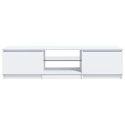 Berkfield Modern Tv Cabinet With Led Lights White 140X40X35.5 Cm - thumbnail 9