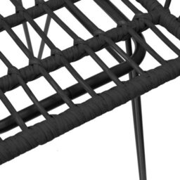 Garden Chairs 2 Pcs With Armrest Black 56X64X80 Cm Pe Rattan - thumbnail 8
