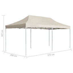 Walplus Professional Folding Party Tent Garden Gazebo Canopy Aluminium 6X3 M Cream - thumbnail 8