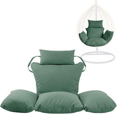 istyle mode Bottle Green Replacement Cushion For Swing Egg Chair, 5 Pieces Water-Resistant Hanging Basket Swing Chair Cushion - image 1
