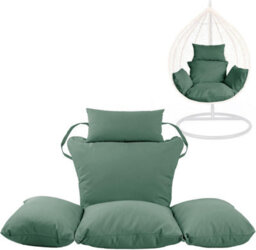 istyle mode Bottle Green Replacement Cushion For Swing Egg Chair, 5 Pieces Water-Resistant Hanging Basket Swing Chair Cushion