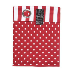 Homescapes Polka Dots Red Ready Made Eyelet Curtain Pair, 117 X 137 Cm Drop - thumbnail 4