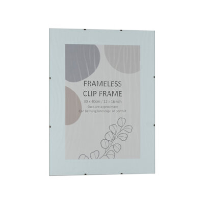 Clear Non-Framed Clip Picture Frame (H)40.5Cm X (W)30.5Cm - image 1