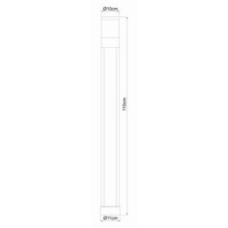 Luminosa Lighting Luminosa Nexa Outdoor Bollard Grey Ip44 Led 3000K - thumbnail 2