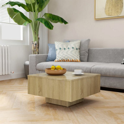 Berkfield Coffee Table Sonoma Oak 60X60X31.5 Cm Engineered Wood - image 1