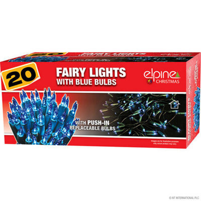 20 Bulb Blue Christmas Fairy Lights Decoration Indoor Outdoor Xmas Bright