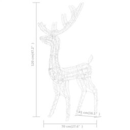 Walplus Acrylic Reindeer Christmas Decoration 140 Leds 120 Cm Cold White - thumbnail 9