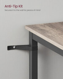 Songmics Square Tall Table, Heavy-Duty Steel Frame Kitchen Living Room, Industrial Style, Greige And Black - Stools Not Included - thumbnail 6