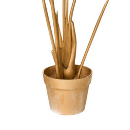 Wyld And Coco 123Cm Artificial Potted Banana Tree Gold With Cement Base - Indoor Decor - thumbnail 5