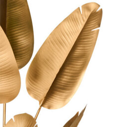 Wyld And Coco 123Cm Artificial Potted Banana Tree Gold With Cement Base - Indoor Decor - thumbnail 3