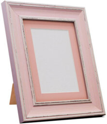 Frames By Post Scandi Distressed Pink Frame With Pink Mount For Image Size 10 X 8 Inch - thumbnail 3