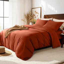 Aspire Homeware Rust Duvet Cover Set, Soft Microfiber & Reversible, King (L)220Cm X (W)230Cm - thumbnail 5