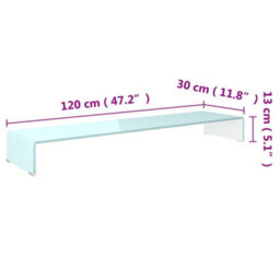 Walplus Tv Stand/monitor Riser Glass Green 120X30X13 Cm - thumbnail 6