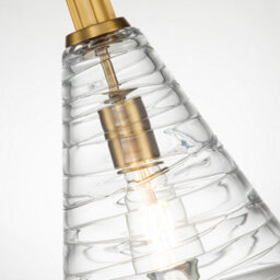 Luminosa Lighting Luminosa Feiss Elmore Dome Pendant Ceiling Light Burnished Brass - thumbnail 4