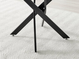 Furniturebox Uk Novara Grey Concrete Effect Black Leg Round Dining Table & 4 Green Velvet Milan Black Leg Chairs - thumbnail 7