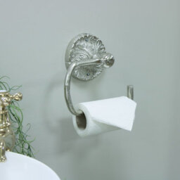 Melody Maison Luxe Silver Toilet Roll Holder 17Cm X 16Cm - thumbnail 1