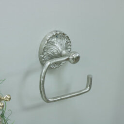 Melody Maison Luxe Silver Toilet Roll Holder 17Cm X 16Cm - thumbnail 2