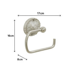 Melody Maison Luxe Silver Toilet Roll Holder 17Cm X 16Cm - thumbnail 7