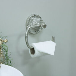 Melody Maison Luxe Silver Toilet Roll Holder 17Cm X 16Cm - thumbnail 5