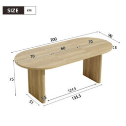 Matteo Extendable Dining Table 140-200Cm - Oak Effect, Modern Rectangular Table For 6-8 People - thumbnail 6
