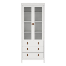 Furniture To Go Barcelona China Cabinet 2 Doors W/glass + 3 Drawers In White - thumbnail 2