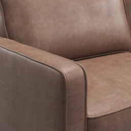 Furnishings For Less UK Bexhill Brown Faux Leather  Boxed Arm 2 Seater Sofa - thumbnail 3