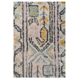 Loomed Pastel Multicolour Distressed Tribal Living Area Rug 80X150Cm - thumbnail 6