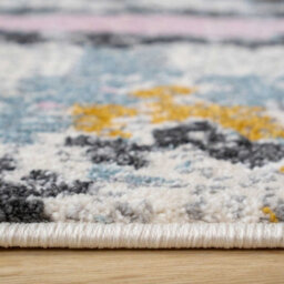 Loomed Pastel Multicolour Distressed Tribal Living Area Rug 80X150Cm - thumbnail 5