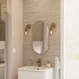 GoodHome Bobwhite Antique Brass Effect Wired Bathroom Wall Light - thumbnail 5