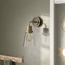 GoodHome Bobwhite Antique Brass Effect Wired Bathroom Wall Light - thumbnail 6