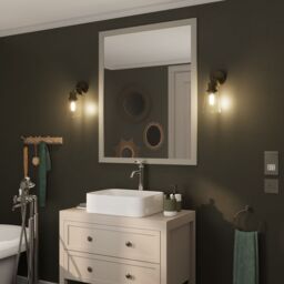 GoodHome Bobwhite Antique Brass Effect Wired Bathroom Wall Light - thumbnail 7