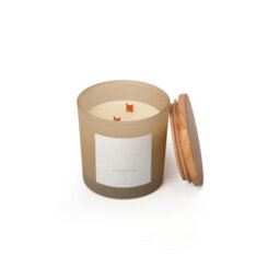 Aroma Naturals Frosted Decadence Glass Candle - Amber, Jasmine, Cedarwood Scent - thumbnail 2