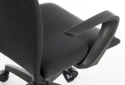 Teknik Work Office Chair Swivel Black Fabric Adjustable Seat Height And Fixed Armrests - thumbnail 3