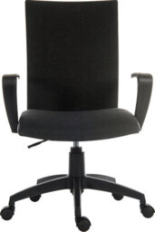 Teknik Work Office Chair Swivel Black Fabric Adjustable Seat Height And Fixed Armrests - thumbnail 2
