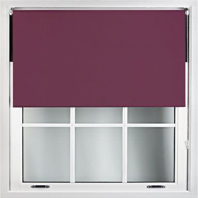 Furnished Blackout Roller Blinds - Aubergine Trimmable Blind For Windows And Doors (W)235Cm (L)165Cm - image 1