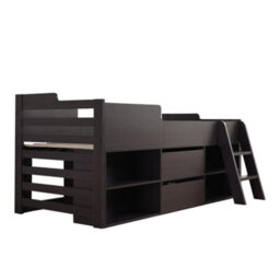 Cabin Bed Mid Sleeper Bed Frame Storage Kids Wooden Bed With Drawers Shelf Storage Low Sleeper Bed-3Ft Single(90X190 Cm)Frame Only - thumbnail 4