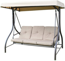 Garden Market Place Luxury Heavy Duty Garden 3 Seater Swing Seat Hammock Bed Complete With Thick Cushions.  Adjustable Canopy Angle. - thumbnail 1