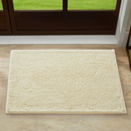 Ameha Cream Chenille Mat 40X60Cm, Extra Soft, Non-Slip, Absorbent Bath Rug & Doormat - thumbnail 6