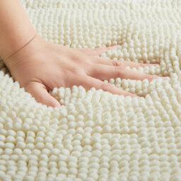 Ameha Cream Chenille Mat 40X60Cm, Extra Soft, Non-Slip, Absorbent Bath Rug & Doormat - thumbnail 8