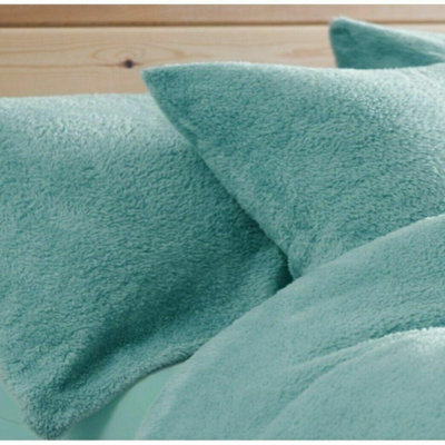 Homes & Linen Teddy Fleece Warm And Cosy Plush Fluffy Cuddly Thermal Pair Pillow Case