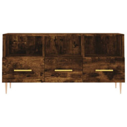 Berkfield Sturdy Tv Cabinet Smoked Oak 102X36X50 Cm Engineered Wood - thumbnail 5