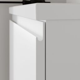 GoodHome Levanna Matt White Double Freestanding Bathroom Cabinet (H) 850mm (W) 600mm - thumbnail 4
