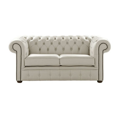 Chesterfield 2 Seater Shelly Seely Leather Sofa Settee Bespoke In Classic Style - image 1