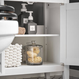 Sobuy Frg202-W, Under Sink Bathroom Storage Cabinet With Doors,white,w60Xd30Xh62.5 - thumbnail 9