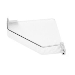 Living And Home Silver Wall Mounted Acrylic Bathroom Corner Shelf Shower Storage Organiser - thumbnail 4