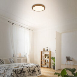 Briloner Wood Effect Round Led Ceiling Light 380mm 24W 2900Lm 3000K Warm White - thumbnail 4