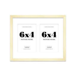 10X8 Inch 2 Opening Photo Collage Frame, Display Two 6X4 Inch Photos, Multi Aperture Family Picture Frame, Gold - thumbnail 2