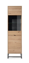 Abakus Direct Amber Collection Tall Cabinet In Oak - thumbnail 1