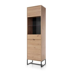 Abakus Direct Amber Collection Tall Cabinet In Oak - thumbnail 3